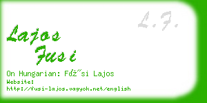 lajos fusi business card